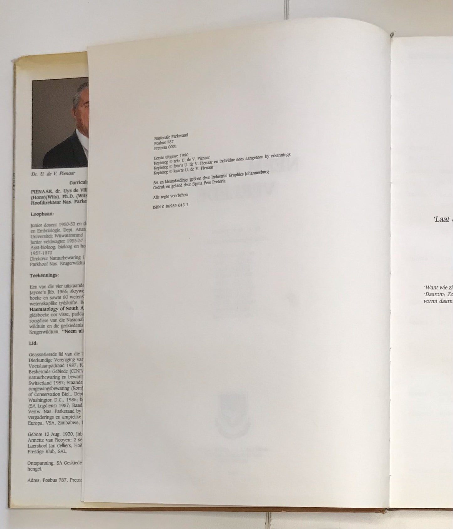 Neem uit die verlede - U. de V. Pienaar (First edition)