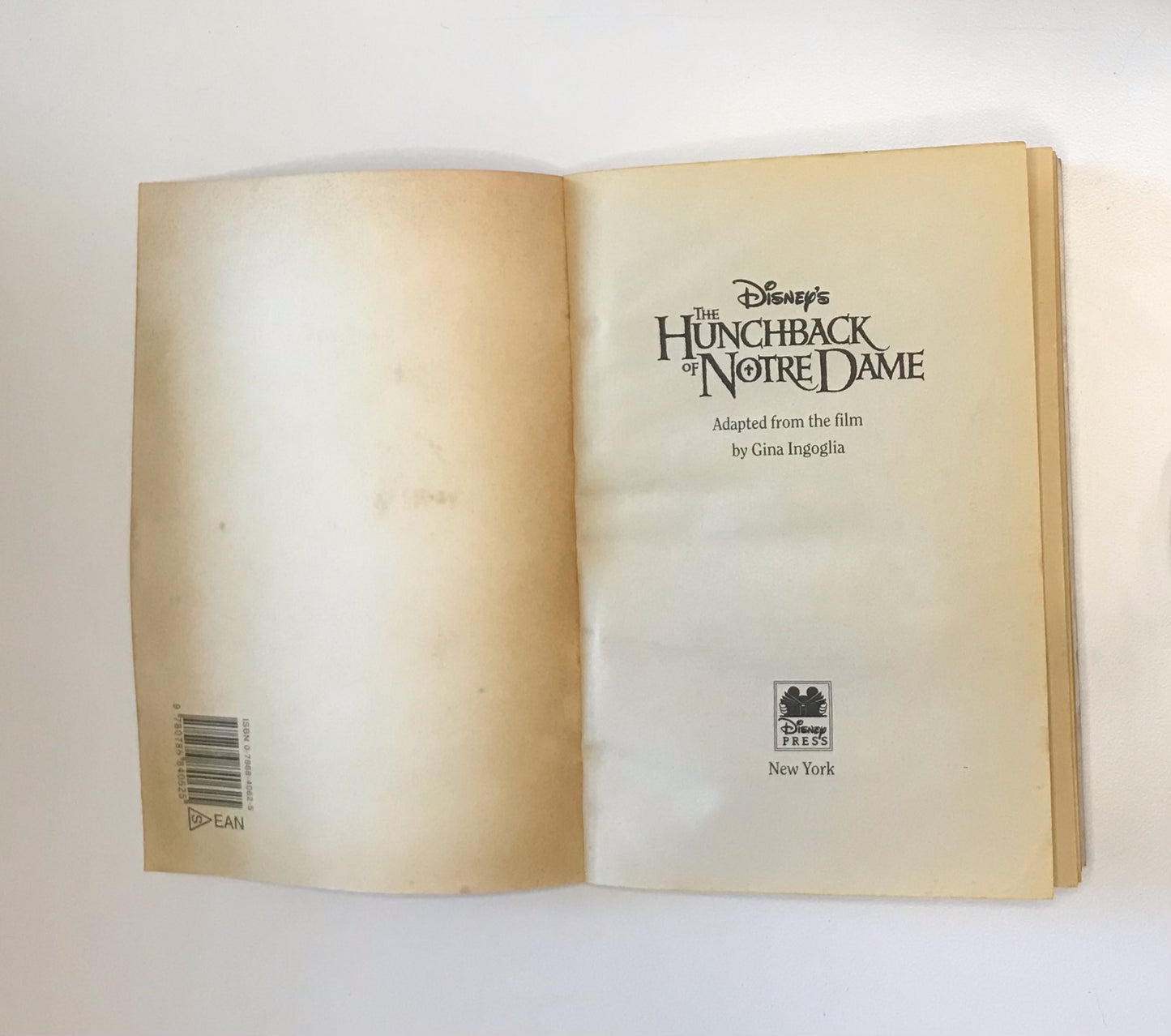 The hunchback of Notre Dame (Disney) - Adapted for the film by Gina Ingoglia